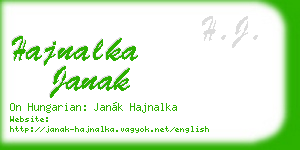 hajnalka janak business card