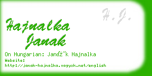 hajnalka janak business card